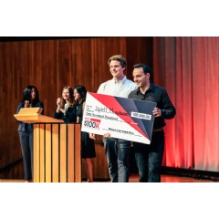 The startup Uplift Microhome, co-founded by Charlie Nitschelm and Trevor O�Leary, won this year�s MIT $100K Entrepreneurship Competition.
Credit: Aleksei Krotov Photography