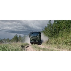 Scania logistics truck in demanding terrain