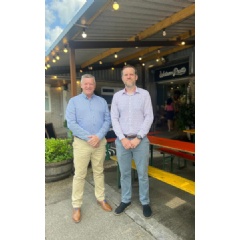 Lampeter Industrial Estate
Councillor Bryan Davies, Leader of Ceredigion County Council and Dave Owen, Digital Programme Manager, Growing Mid Wales, at Lampeter Industrial Estate, Ceredigion.