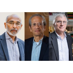 Emery Brown; Daniel Hastings SM ’78, PhD ’80; and Douglas Lauffenburger (left to right).
Emery Brown by Toan Trinh, Daniel Hastings courtesy of MIT School of Engineering, Douglas Lauffenburger courtesy of MIT Chemical Engineering