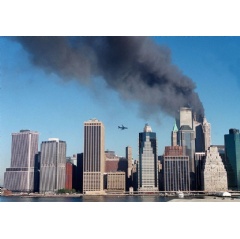 Captions/Credits: In the 17 minutes between the two planes striking the World Trade Center, few Americans contemplated an act of terrorism. (Photo by Kelly Guenther, New York Times/Redux)