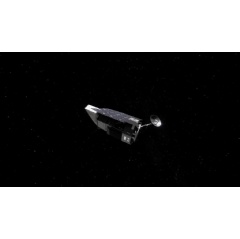 Beauty pass of Roman, coming around from behind with high-gain antenna rotating.
Credits: NASA’s Goddard Space Flight Center/Conceptual Image Lab