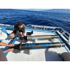 The Persistent Smart Acoustic Profiler (PSAP) Voyager float is prepared for deployment on a historic mission to autonomously collect acoustic data powered by the ocean’s temperature differences.