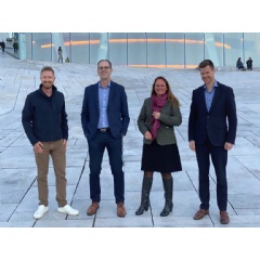 From the left, Alexander Hagerup, Vic.Ai; John Hugosson, CEO VIEW Ledger; Gro Merethe Johnsrud, Co-founder and CEO Propell.ai; Vegard Nerhus, Director of strategic projects in VIEW Ledger.