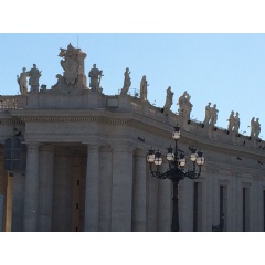 CCI 6-Beam Special Events Antenna with a ’marbled’ camouflage finish, nestled into an unobtrusive corner of St Peter’s Square and providing major capacity increases to support high bandwidth 4G data demands of visitors to the square.