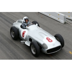 Stars & Cars season’s closing event at the Mercedes-Benz Museum in Stuttgart, 29 November 2014. Nico Rosberg at the wheel of a Mercedes-Benz W 196 R Silver Arrow from the 1954/1955 seasons.