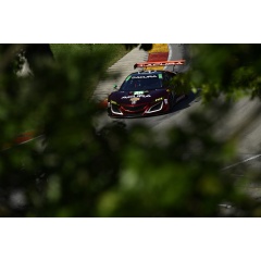 The #86 Acura NSX GT3 of Jeff Segal and Ozz Negri ran second at Road America before a pair of tire failures led to the cars retirement.