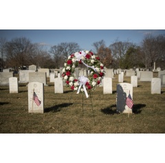 The graves of Apollo 1 crew members Virgil Grissom and Roger Chaffee seen during a wreath laying ceremony as part of NASA’s 2018 Day of Remembrance at Arlington National Cemetery.
Credits: NASA/Bill Ingalls
