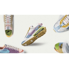Fun seasonal colors play throughout silhouettes like the Nike Air Max Pre-Day