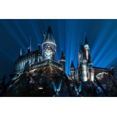 “The Nighttime Lights at Hogwarts Castle” at “The Wizarding World of Harry Potter” at Universal Studios Hollywood.