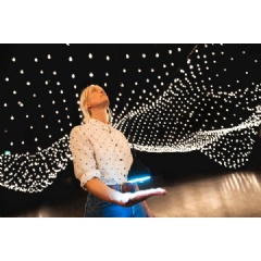 On occasion of Art Basel in Basel 2022, Superblue and BMW i present Rafael Lozano-Hemmer: „Pulse Topology“. Photo: Enes Kucevic