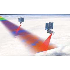 Concept artwork of satellites comprising the TROPICS constellation working in concert to provide rapidly updating microwave observations of storms on Earth, measuring precipitation, temperature, and humidity of a storm.
Credits: NASA