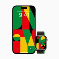 
The Apple Watch Black Unity Sport Loop, watch face, and iPhone wallpaper are inspired by the creative process of mosaic, the vibrancy of Black communities, and the power of unity.

