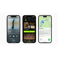 New features coming to Apple services include SharePlay for the car in Apple Music, Custom Plans in Apple Fitness+, and offline maps in Apple Maps.
