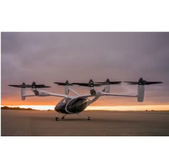 Joby�s production prototype eVTOL aircraft at the company�s manufacturing and flight testing facilities in Marina, California. Photo: Joby Aviation