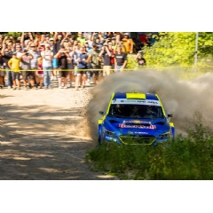 The 2023 Ojibwe Forests Rally crowd witnessed the debut of the all-new WRX rally car