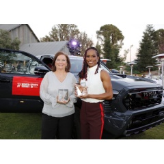 023 Toyota Everyday Heroes 1
Mechelle Lewis Freeman of TrackGirlz and Peggy Turner of TIRR Memorial Hermann Hotwheels were honored on-stage as �Toyota Everyday Heroes� at The espnW Women + Sports Summit on October 24.