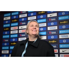 Emma and her coaching team oversaw five consecutive victories in all competitions in January. Photo: Chelsea FC