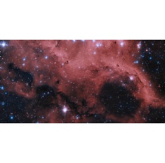 This Hubble image shows a complex cluster of emission nebulae, nestled within the Large Magellanic Cloud. NASA, ESA, and J. M. Apellaniz (Centro de Astrobiologia(CSIC/INTA Inst. Nac. de Tec. Aero.);Img Processing:Gladys Kober(NASA/Catholic University