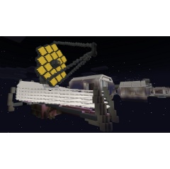 
A preview image of the Minecraft world inspired by NASA�s James Webb Space Telescope. Credit: Minecraft
