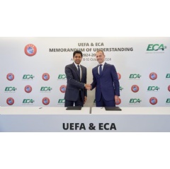 European Club Association Chairman Nasser Al-Khelaïfi and UEFA President Aleksander Čeferin.