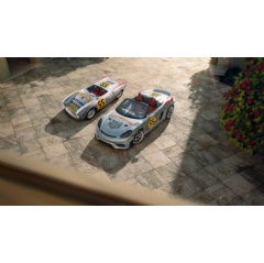 550 Spyder, 718 Spyder RS Panamericana Special, 2024, Porsche AG.
718 Spyder RS: Fuel consumption* combined (WLTP) 12,7 l/100 km, CO₂ emissions* combined (WLTP) 288 g/km, CO₂ class G