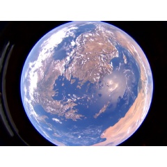 A test image of Earth taken by NASA’s Pathfinder Technology Demonstrator-4’s onboard camera. The camera will capture images of the Lightweight Integrated Solar Array and anTenna upon deployment. NASA.
