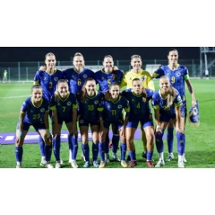 Bosnia and Herzegovina before their UEFA Womens EURO 2025 play-off match against Serbia. Getty Images