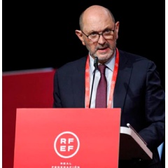 Newly elected Royal Spanish Football Federation (RFEF) president Rafael Louzan AFP via Getty Images