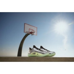 Zion 4 � Damascus Steel Colorway.
Jordan Brand�s new Zion 4, seen here in the Damascus Steel launch colorway, is built to accentuate the strength and speed at the center of Zion Williamson�s game.