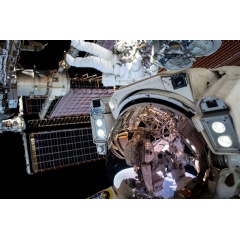 
NASA astronaut Shane Kimbrough and ESA (European Space Agency) astronaut Thomas Pesquet conduct a spacewalk to complete work on the International Space Station on June 25, 2021.
Credit: NASA
