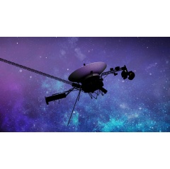 An artist’s concept depicts one of NASA’s Voyager probes. The twin spacecraft launched in 1977.
NASA/JPL-Caltech