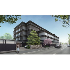 A rendering image of the exterior of the upcoming Regent Kyoto