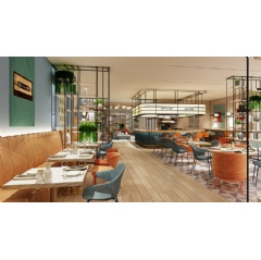 Design Rendering of Holiday Inn Express Generation 5 EXPRESS Caf� & Bar
