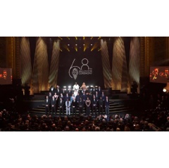 All Ballon dOr nominees on stage during last years Ballon DOr Ceremony at Thtre du Chtelet in Paris, France. (Photo by lEquipe)
