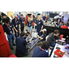 
Students prepare their robots to enter Artemis Arena during NASAs Lunabotics competition on May 20, 2025, at the Center for Space Education near the Kennedy Space Center Visitor Complex in Florida.
NASA/Isaac Watson