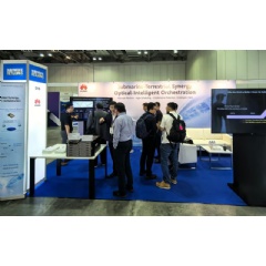 Huaweis exhibition booth at Submarine Networks World 2025 in Singapore