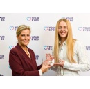 Hannah Hampton honoured for inspiring others by sharing her eye health story