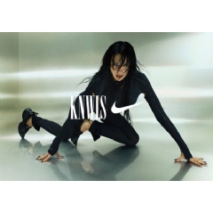 KNWLS Nike, Evgenia Nirka. Contortionist-dancer Evgenia Nirka is pictured in the KNWLS Nike collection, which infuses athleticism, elegance and avant-garde fashion into a suit of high-femme armor that celebrates grace, power and fearless sensuality.
