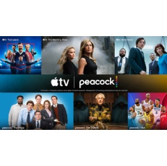 The Apple TV and Peacock Bundle launches October 20, offering an array of award-winning originals, live and marquee events, beloved franchises, and more.