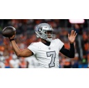 Raiders QB Geno Smith suffers quad contusion in Thursday night loss to Broncos