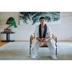 Striped Pyjama Set, Logo Robe