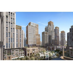 Render of the Masar Destination in which the Courtyard by Marriott will be located.