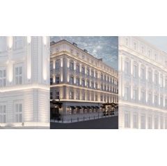 Rendering of the exterior of InterContinental Prague