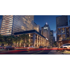 Rendering of the future Ruby Hotel in Chicago planned to open in 2027