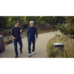 Tim Cook and John Ternus at Apple Park.
