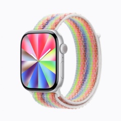 The new Apple Watch Pride Edition Sport Loop, watch face, and iPhone and iPad wallpaper feature a joyful, vibrant design to celebrate LGBTQ+ communities worldwide during Pride Month and beyond.
