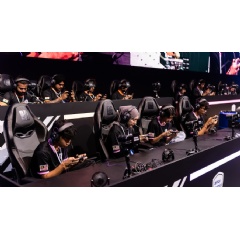 Players compete at the #PlayGalaxy Cup World Final during Gamescom 2026.