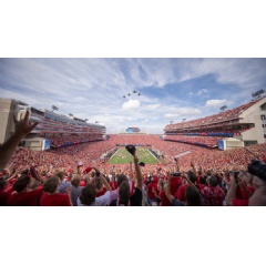 Pregame fly over before a Cornhusker football game against Michigan on Saturday, Sept. 20. (Hope Shortridge/Husker Athletics)