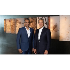 Rajit Sukumaran and Richard Bailey mark the signing of Regent Bora Bora at Regent Hong Kong